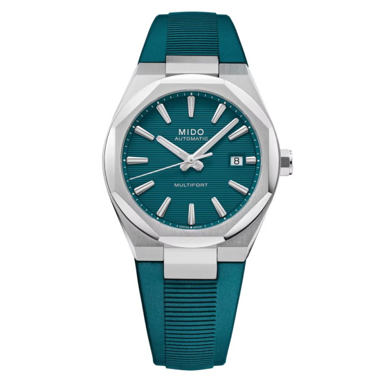 Mido Multifort M055.507.17.091.00 Automatico 40 mm Verde Caucciù