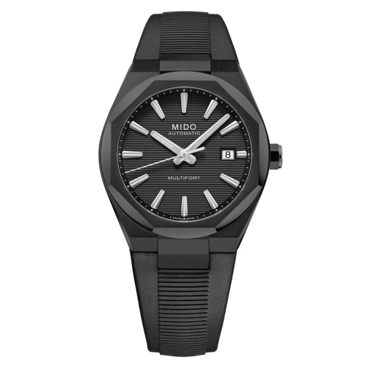 Mido Multifort M055.507.37.051.00 Automatico 40 mm Acciaio Nero Caucciù