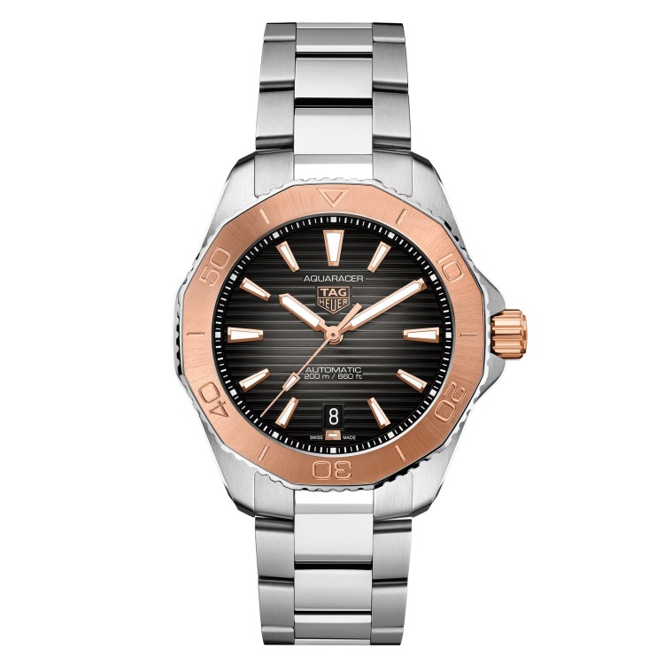 Tag Heuer Aquaracer WBP2151.BA0627 Automatico 40 mm Acciaio Nero Bracciale Acciaio