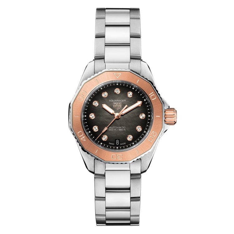 Tag Heuer Aquaracer WBP2451.BA0622 Automatico 30 mm Nero Bracciale Acciaio