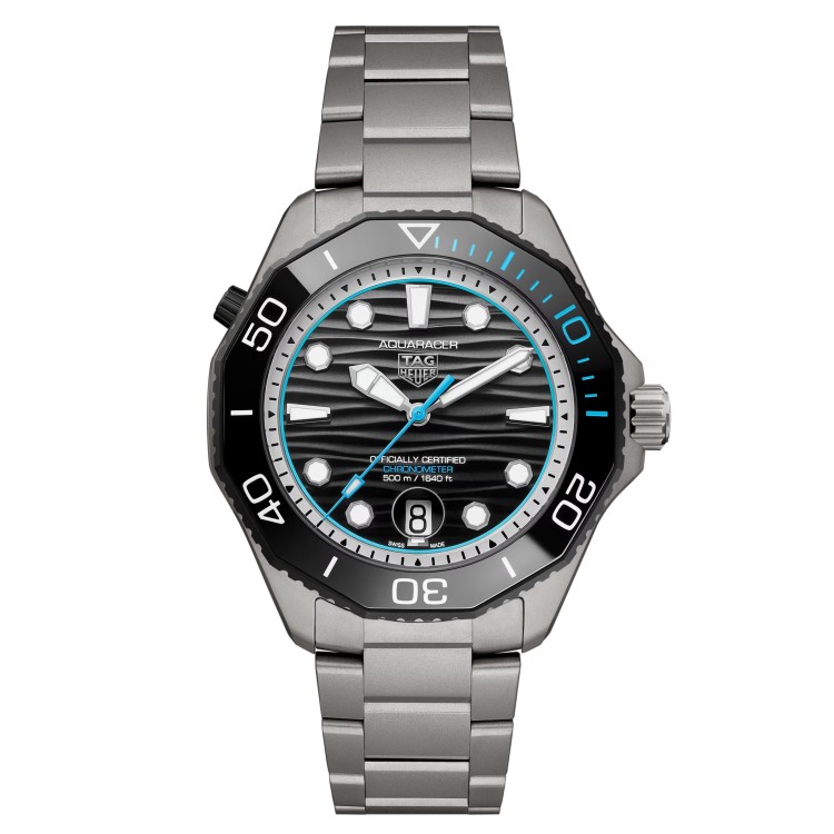 Tag Heuer Aquaracer WBP5182.BF0010 Automatico 42 mm Nero Bracciale Titanio