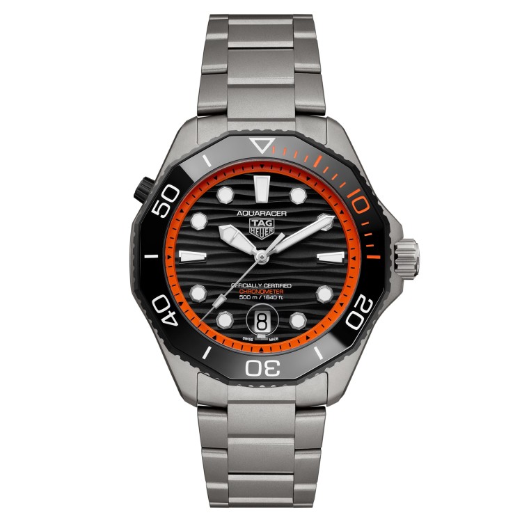 Tag Heuer Aquaracer WBP5183.BF0010 Automatico 42 mm Nero Bracciale Titanio