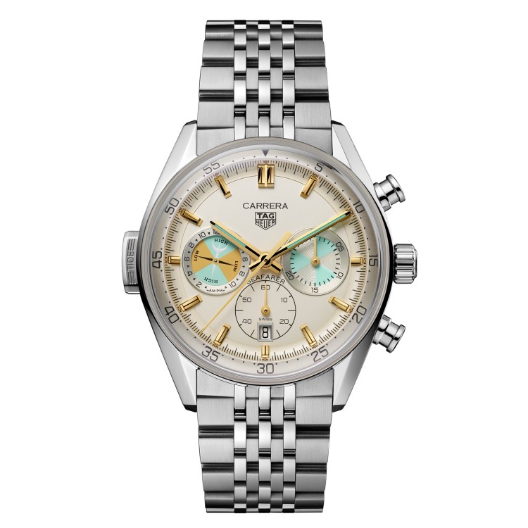 Tag Heuer Carrera CBS2016.EB0430 Cronografo Automatico 42 mm Beige Bracciale Acciaio