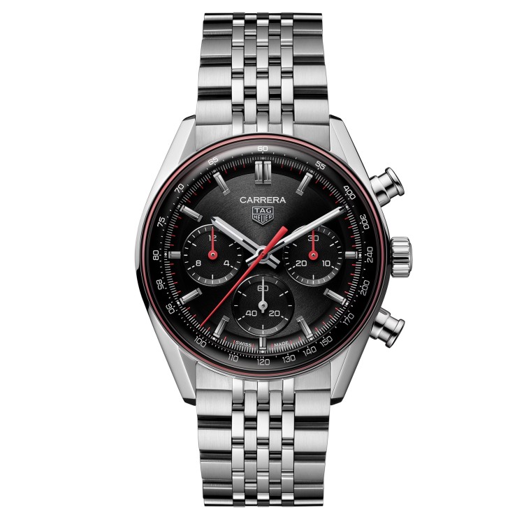 Tag Heuer Carrera CBS2114.BA0053 Cronografo Automatico 41 mm Nero Bracciale Acciaio