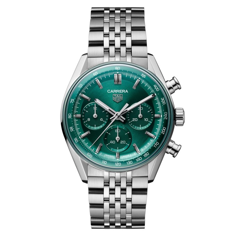 Tag Heuer Carrera CBS2115.BA0053 Cronografo Automatico 41 mm Verde Bracciale Acciaio
