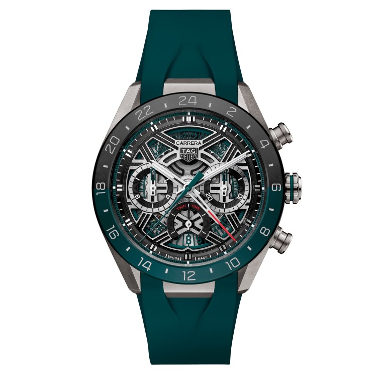 Tag Heuer Carrera CBU2084.FT6297 Cronografo Automatico 44 mm Nero Caucciù