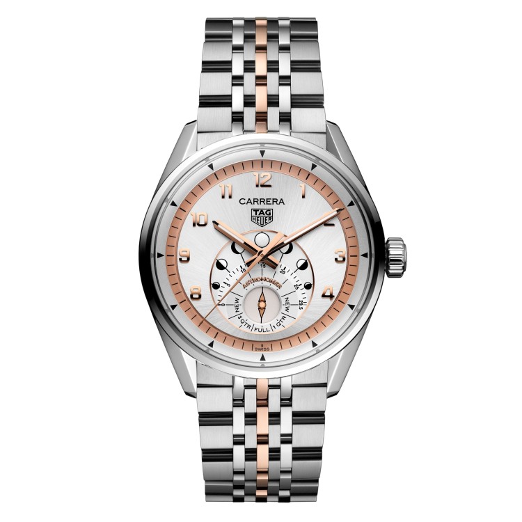 Tag Heuer Carrera WBX2111.BD0002 Automatico 39 mm Argentè Bracciale Acciaio e Oro Rosa