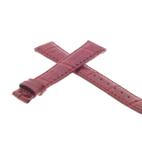 Longines Cinturino Alligatore L682162711 Rosso Lucido 15/12 mm Dolce Vita, Evidenza.