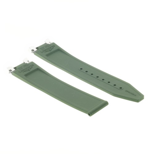 Longines Cinturino Caucciù verde 21/18 mm Conquest 2023, 41 mm,  L3.830.4