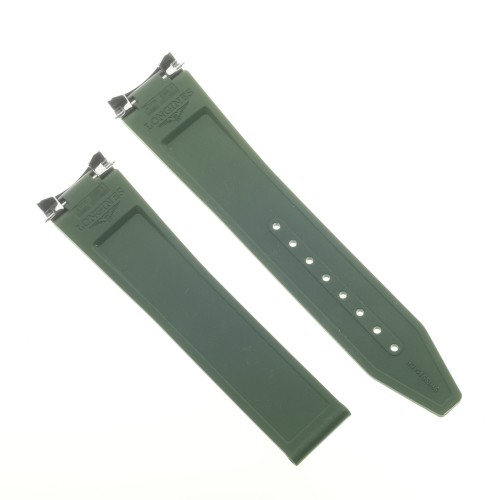 Longines Cinturino Caucciù verde 21/18 mm Conquest 2023, 41 mm,  L3.830.4