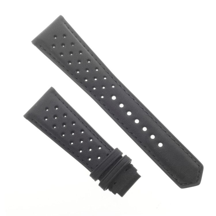 Tag Heuer Cinturino Monaco FC8360 Pelle Nera Forata 22/18 e 22/15 mm CDW2181
