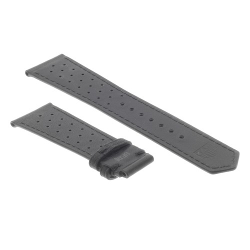 Tag Heuer Cinturino Monaco FC8360 Pelle Nera Forata 22/18 e 22/15 mm CDW2181