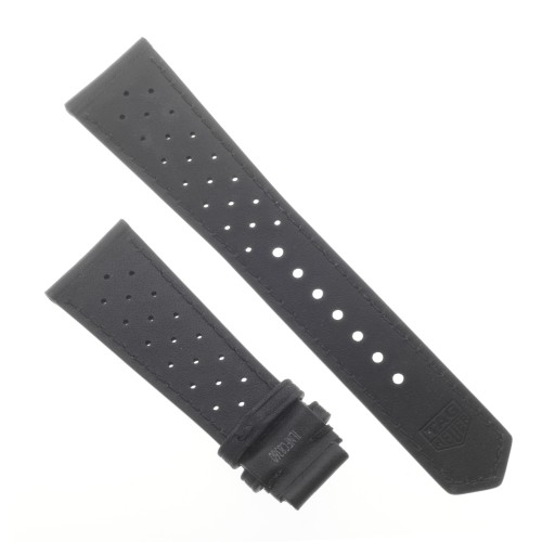 Tag Heuer Cinturino Monaco FC8360 Pelle Nera Forata 22/18 e 22/15 mm CDW2181