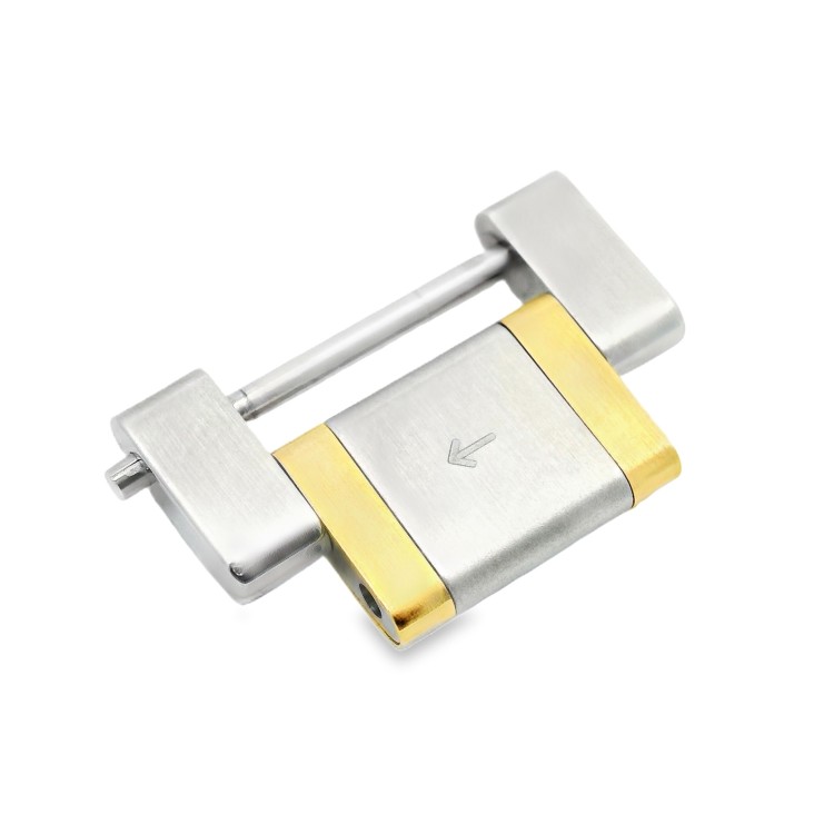 Longines maglia acciaio e oro giallo bicolore per Master Collection L2.628.5 e simili, cassa diametro 38,5