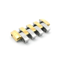 Longines maglia acciaio PVD giallo bicolore La Grande Classique  L4.908.2, cassa diametro 36 2