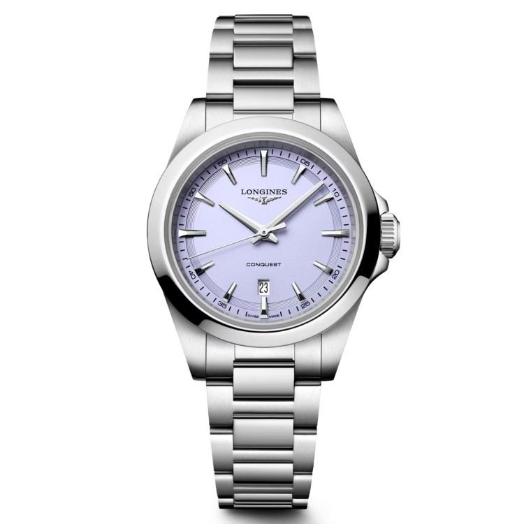 Longines Conquest L3.350.4.02.6 Quarzo 30 mm Viola Bracciale Acciaio