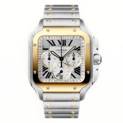 Cartier Santos W2SA0035 Cronografo 47 mm Bracciale Acciaio