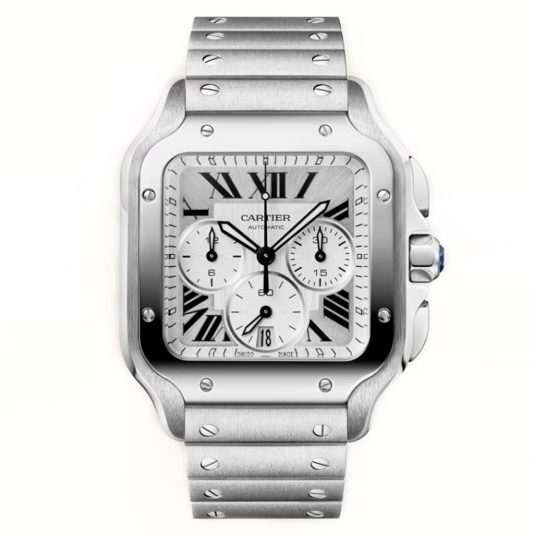 Cartier Santos WSSA0083 Cronografo Automatico 47.5 mm Bracciale Acciaio