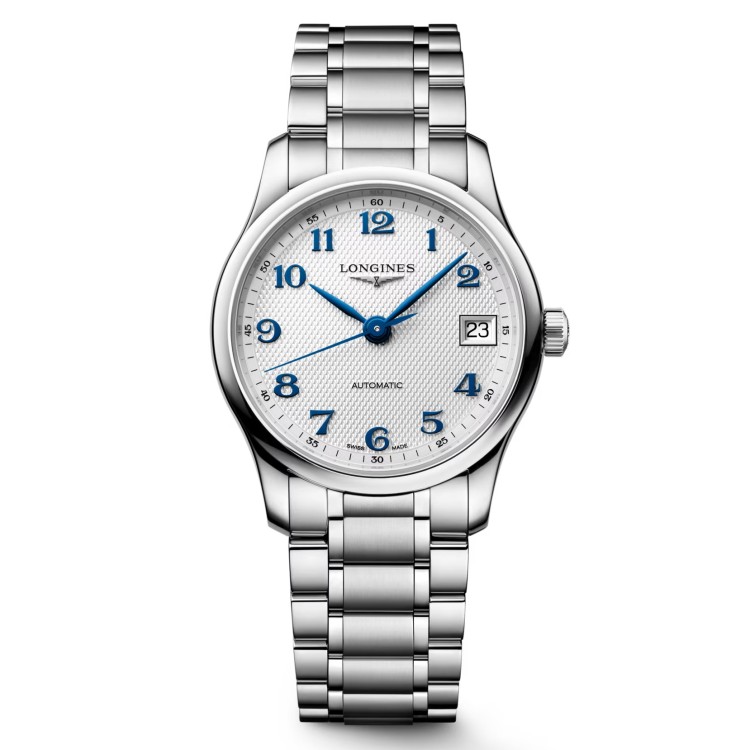 Longines Longines Master L2.450.4.73.6 34 mm Argentè Bracciale Acciaio