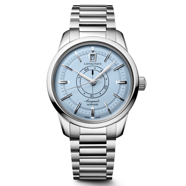 Longines Conquest L1.648.4.92.6 Automatico 38 mm Acciaio Blu Bracciale Acciaio