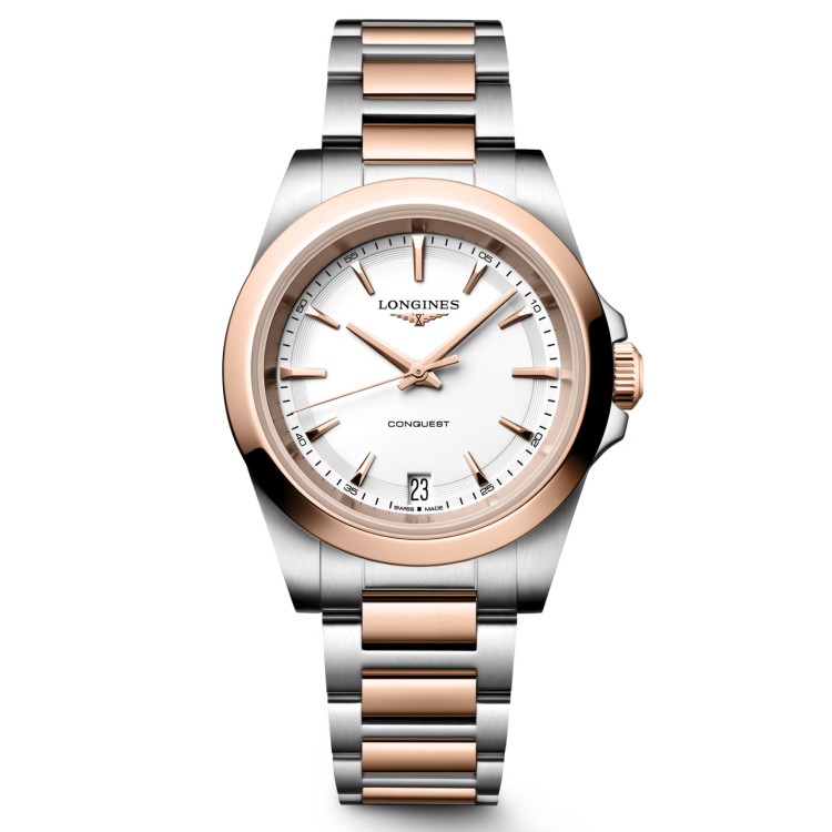 Longines Conquest L3.460.3.18.7 Quarzo 34 mm Acciaio Bianco Bracciale Acciaio