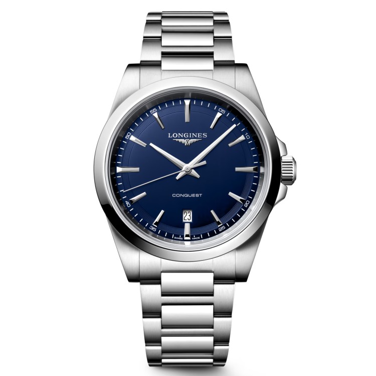 Longines Conquest L3.860.4.92.6 Quarzo 41 mm Acciaio Blu Bracciale Acciaio