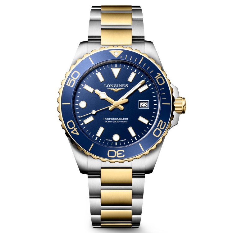 Longines Hydroconquest L3.769.3.96.7 Quarzo 42 mm Acciaio Blu Bracciale Acciaio