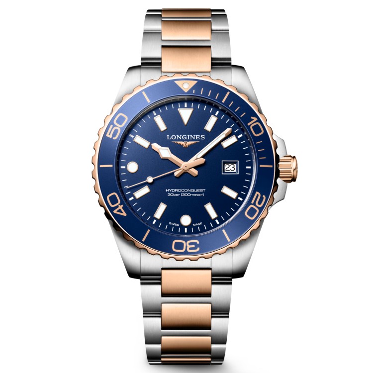 Longines Hydroconquest L3.769.3.98.7 Quarzo 42 mm Acciaio Blu Bracciale Acciaio