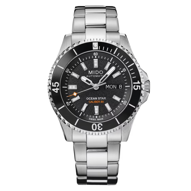 Mido Ocean Star M026.930.11.051.00 Automatico 41 mm Acciaio Nero Bracciale Acciaio