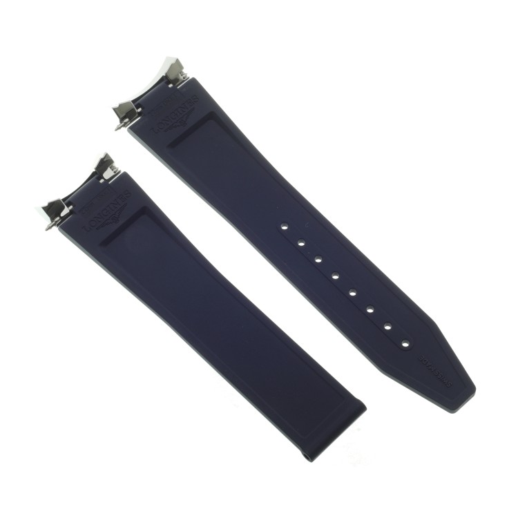 Longines Cinturino Caucciù blu 22/18 mm Conquest 2023 cronografo L3.835.4