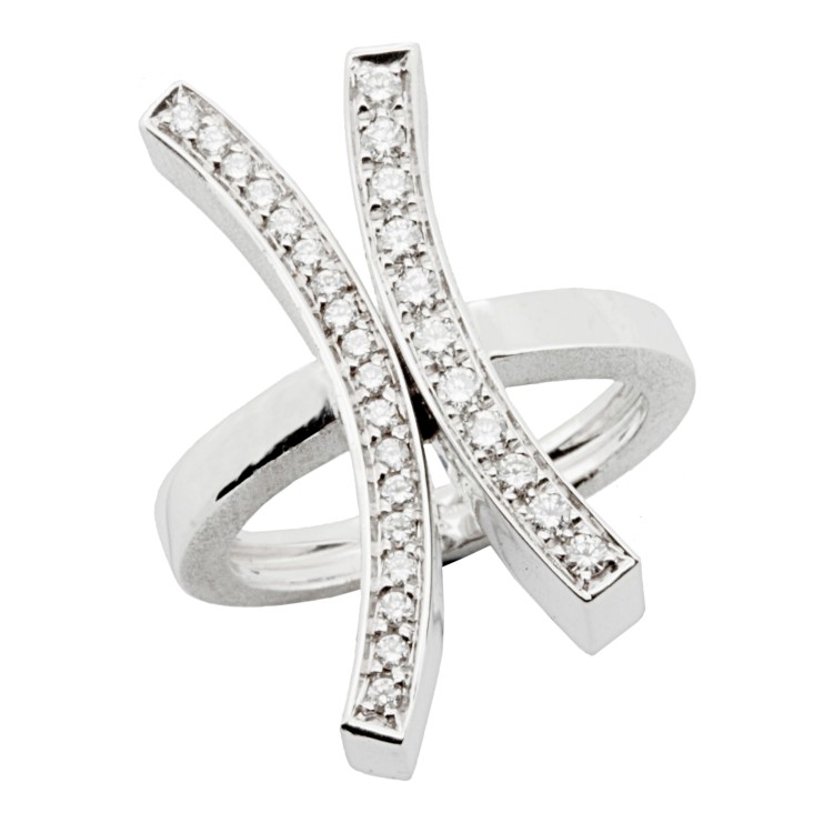 ALFIERI & St JOHN Anello Diamanti ct 0,36 Oro 18 kt