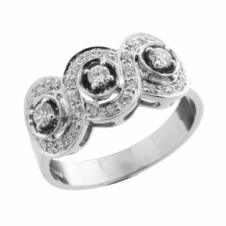 Anello Fascia Diamanti ct 0,43 Oro 18 kt