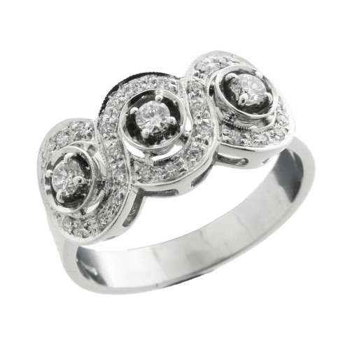 Anello Fascia Diamanti ct 0,43 Oro 18 kt
