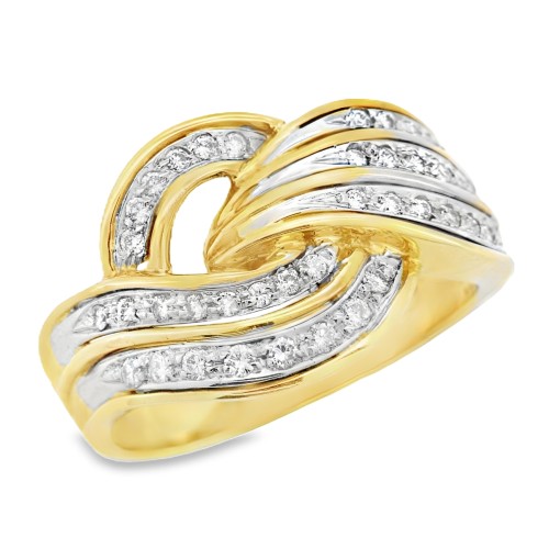 Anello Fascia Diamanti ct 0,44 Oro 18 kt