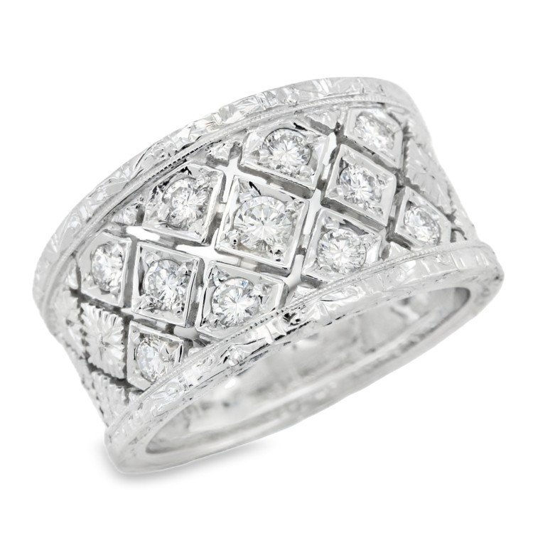 Anello Fascia Diamanti ct 0,60 Oro 18 kt