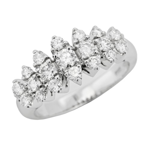 Anello Fascia Diamanti ct 0,98 Oro 18 kt