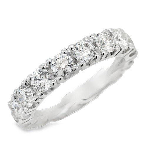 Anello Fedina Eternity 4GQ 4,4 mm n° 16 Diamanti Taglio Brillante ct 3,70 E-F VS Oro 18 kt  5,13 gr