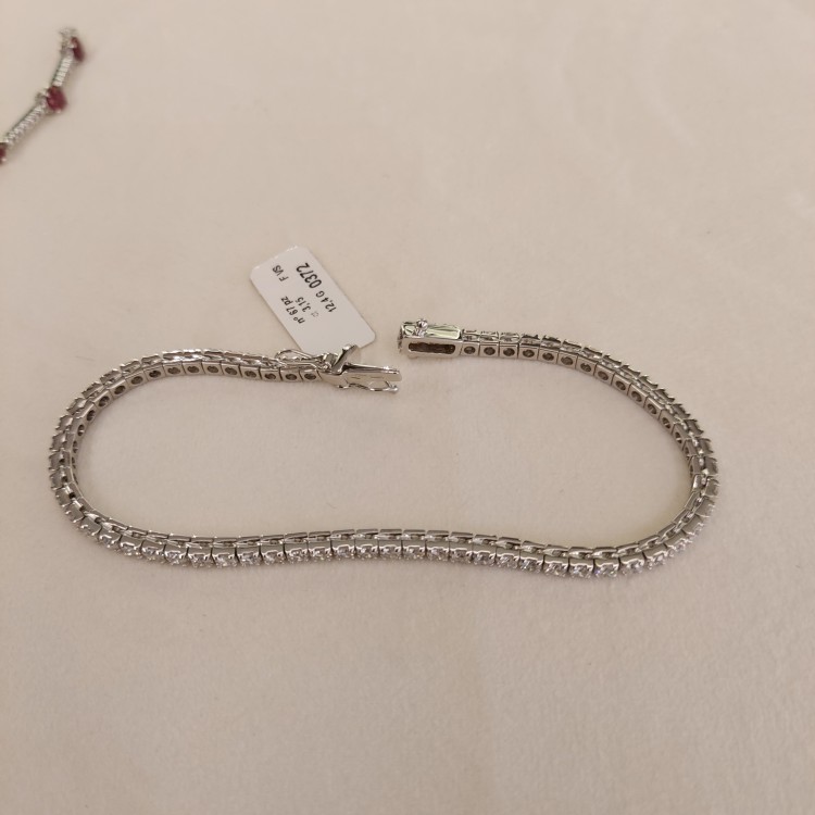 Bracciale Tennis Diamanti 2,5 mm n° 67 petre ct 3,15  F VS Oro 18 kt 12,40 gr