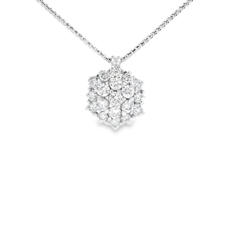 Collana Pendente Diamanti ct 0,36 Oro 18 kt