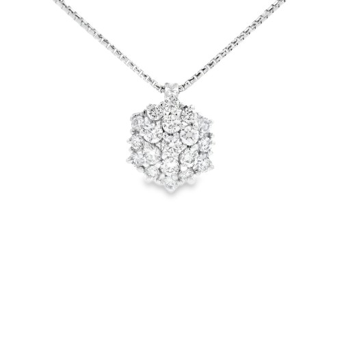 Collana Pendente Diamanti ct 0,36 Oro 18 kt