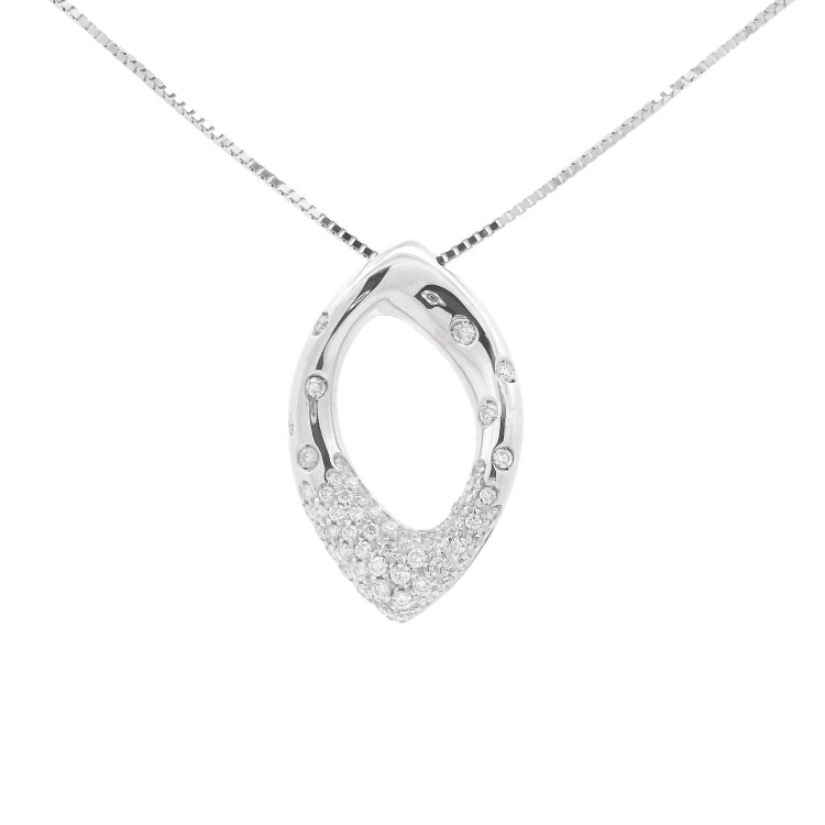 Collana Pendente Diamanti ct 0,37 Oro 18 kt