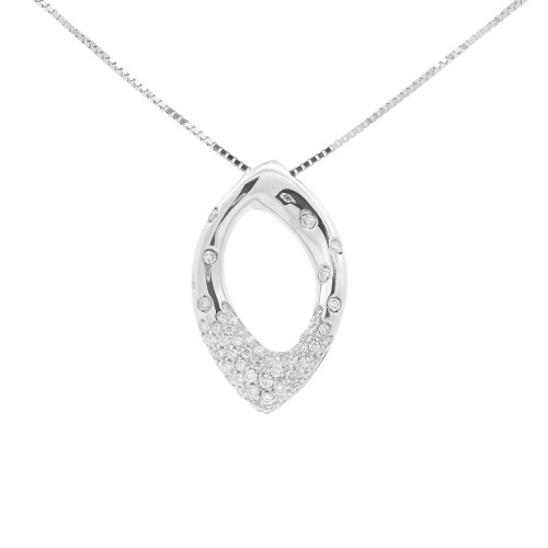 Collana Pendente Diamanti ct 0,37 Oro 18 kt