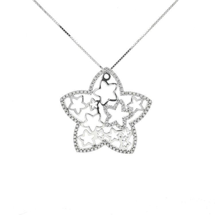 Collana Pendente Diamanti ct 0,55 Oro 18 kt