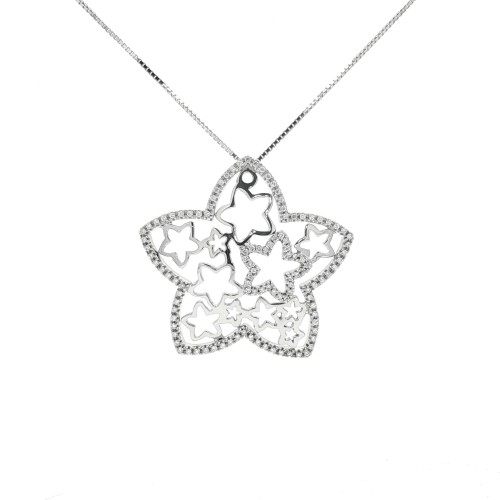 Collana Pendente Diamanti ct 0,55 Oro 18 kt