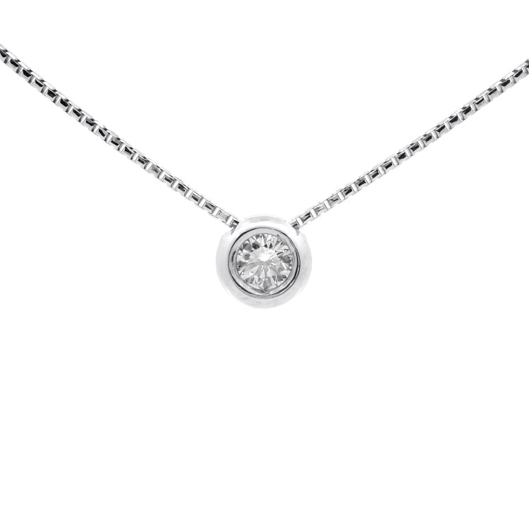 Collana Punto Luce Diamante ct 0,24 Oro 18 kt