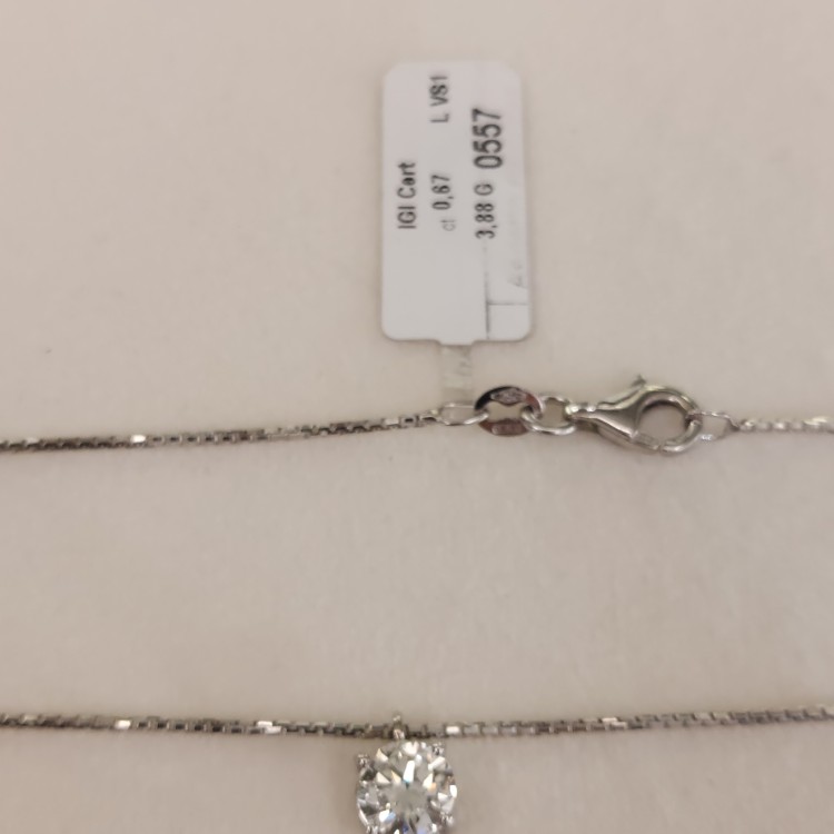 Orecchini Diamanti ct 0,86 Oro 18 kt
