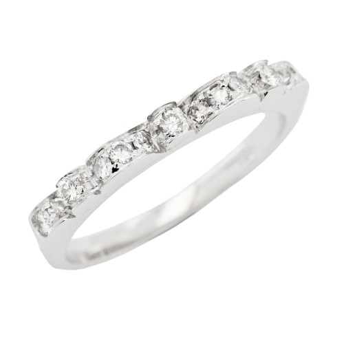 Anello Fascia Diamanti ct 0,37 Oro 18 kt