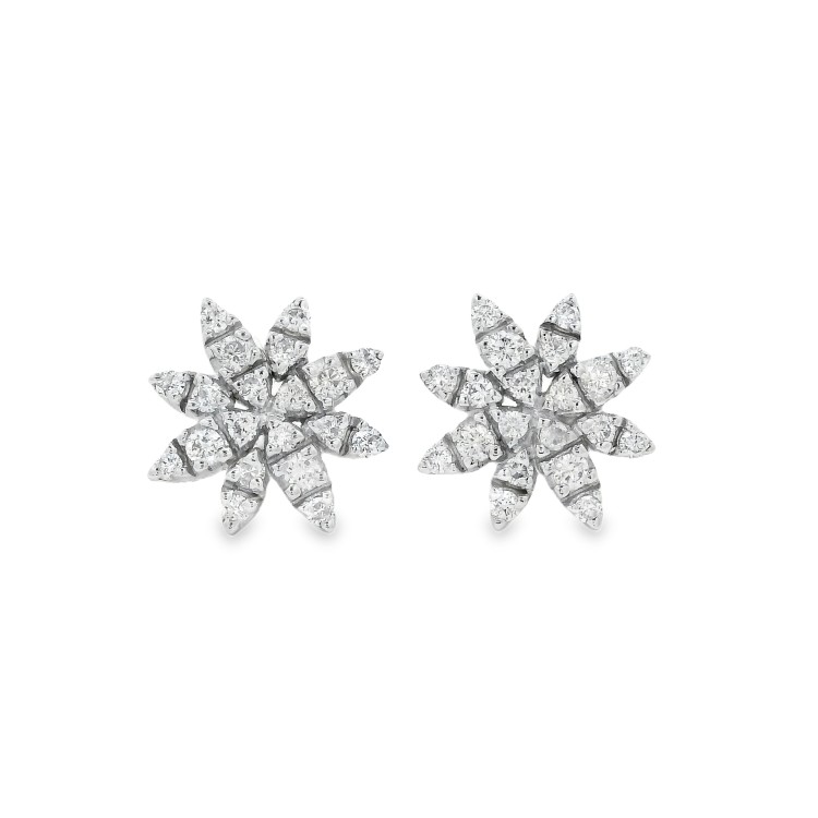 Orecchini Margherita Diamanti ct 0,51 Oro 18 kt