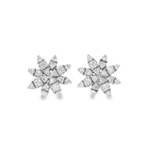 Orecchini Margherita Diamanti ct 0,51 Oro 18 kt