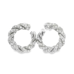 Orecchini Corda Diamanti ct 1,04 Oro 18 kt 2